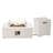Outdoor Patio Propane Fire Pit Set with Tank Hideaway Side Table & Wind Guard-1816760914