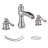 Deluge Waterfall Brushed Nickel Widespread 3-Hole, 2-Handle Bathroom Sink Faucet With Drain Assembly