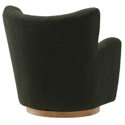 Fauteuil d'appoint pivotant en sherpa à oreilles Montrose