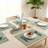 Cotton Dining Table Placemats With Decorative Stitched Edge  Rectangle Table Place Mats  (Set of 4)-1035878175