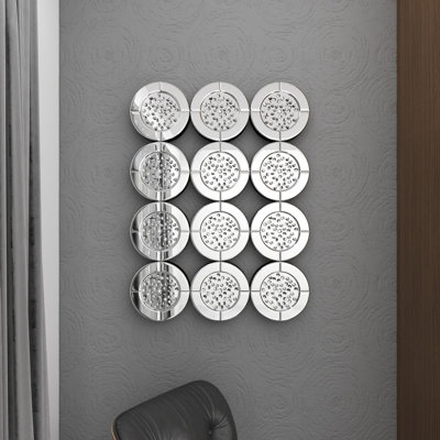 Solid Wood Circle Wall Mirror