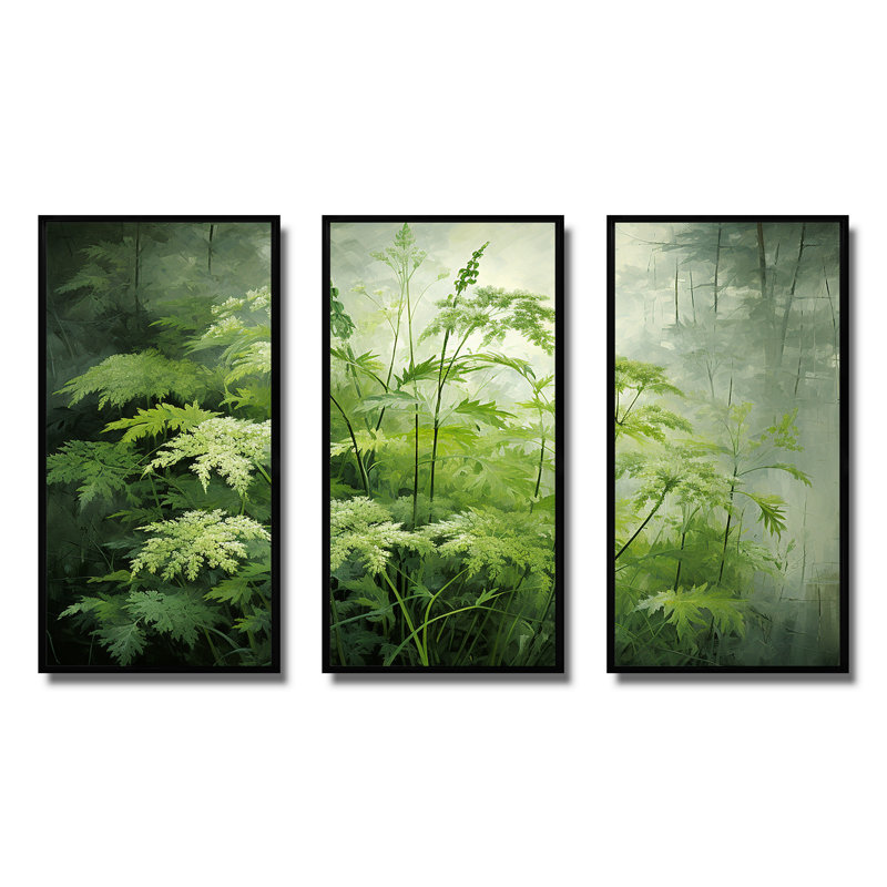 «Herbs Pottery Delights 1 - Floral Herbs», art mural, H 40 po x l 60 po, Cadre flottant noir