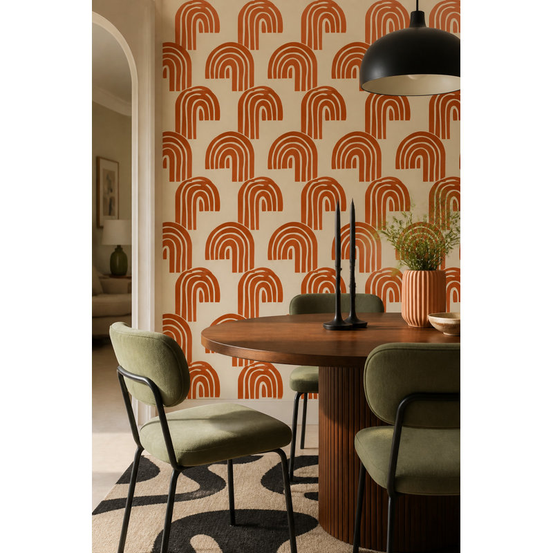 Papier peint moderne Mid Century, Texturé non collé