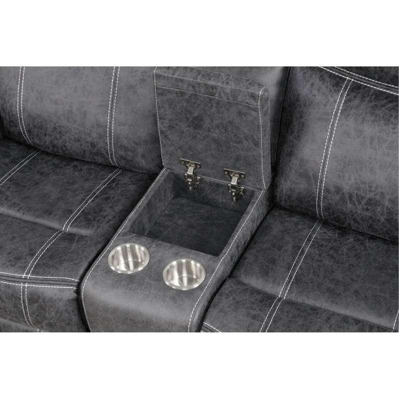 Microfibre gris foncé avec po Profondeur de l'emballage et mur de la console 18, Gris foncé