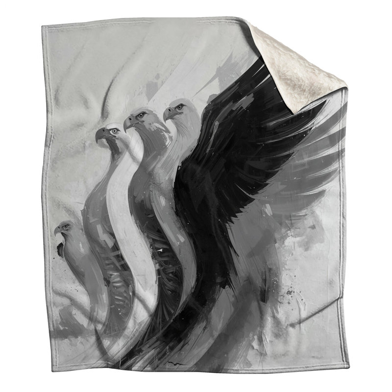 Couvertures monochromes Eagles Illustration, L 50 po x H 60 po