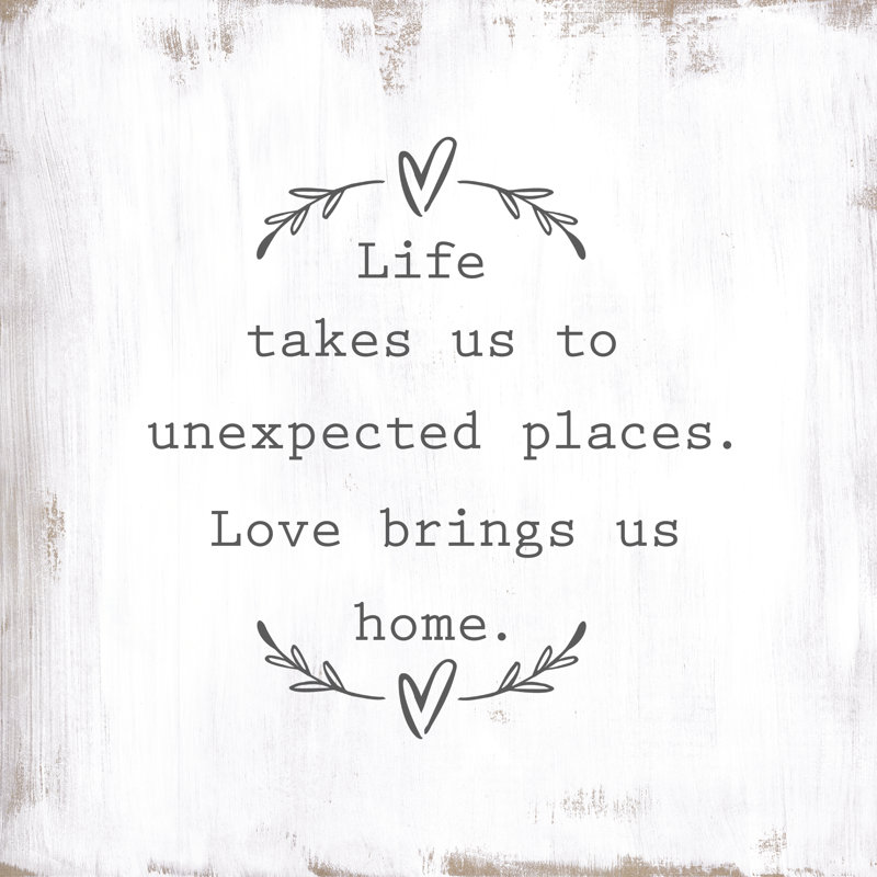 Life Loves Home 3 - Wrapped Canvas Print, 30cm H x 30cm W x 3.8cm D