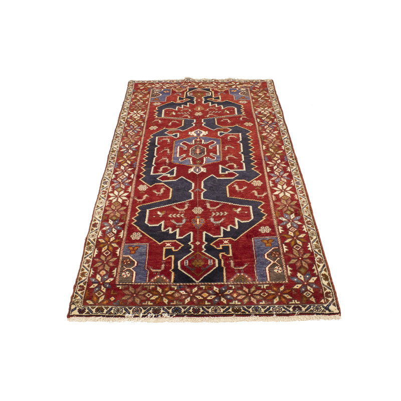 Tapis unique tribal rouge 4 x 6 Talee