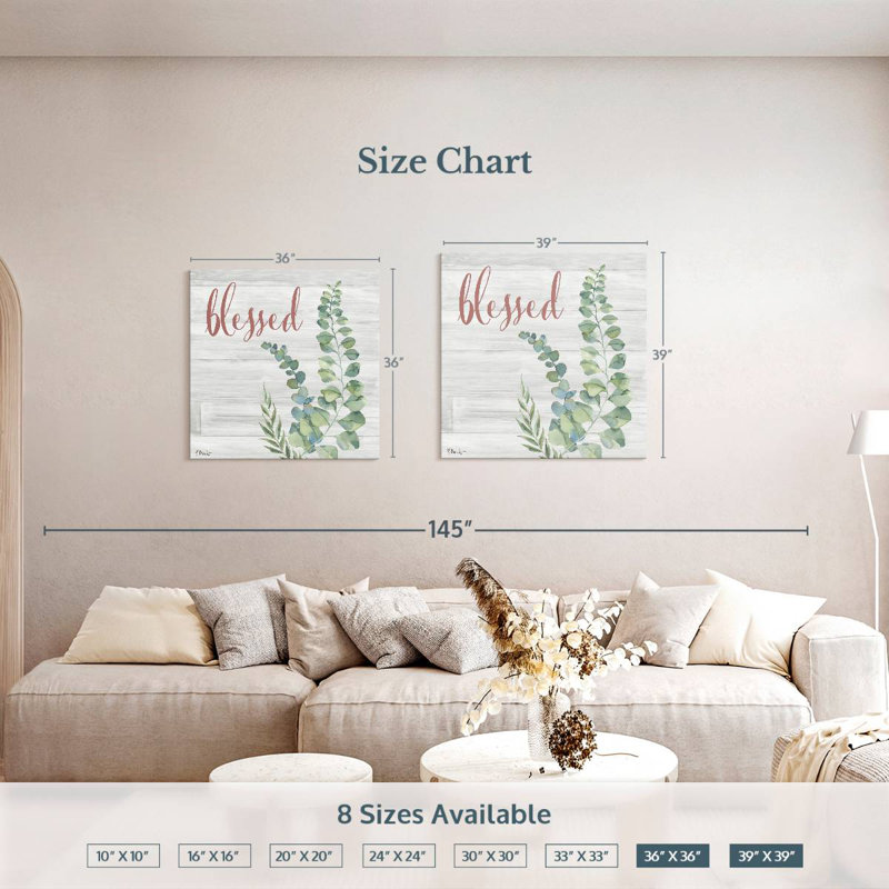 Fleur d'eucalyptus Harnek II, H 39 po x l 39 po