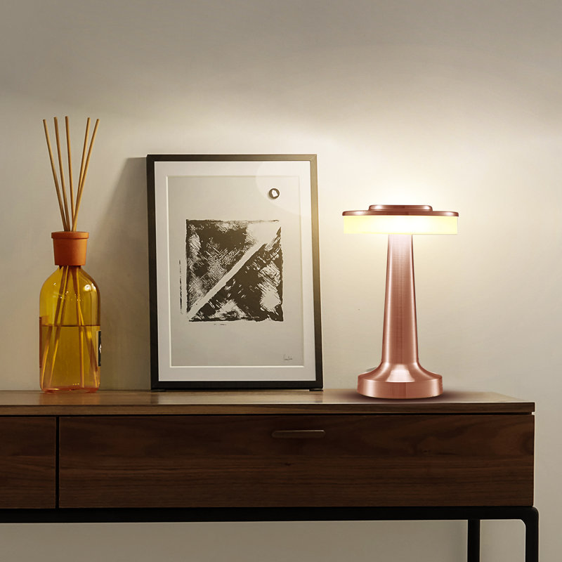 Portable LED Table Lamp 3-Levels Brightness Touch Sensor Control Touch Sensor Control, Rose Gold