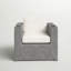 Fauteuil club Aviara - gris