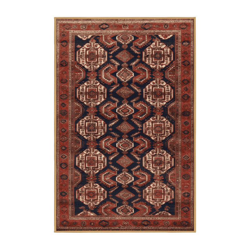 Tapis brun lavable à la machine, Rectangle 7 pi x 9 pi