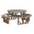 Light Gray Top/Antique Mahogany Base