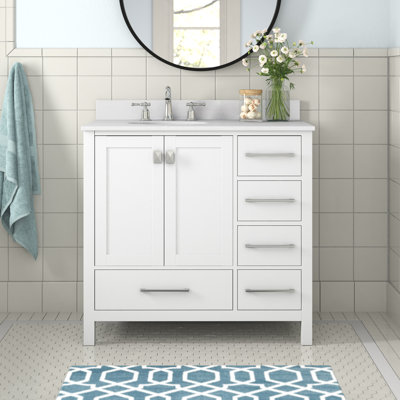 Irene 36'' Single Bathroom Vanity with Engineered Marble Top