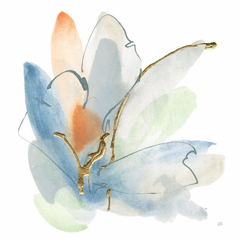 «Color Spray I» par Chris Paschke - impression, H 20 po x l 20 po, Papier avec cadre simple argenté avec passe-parto
