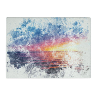 Tempered Glass California Sunset Chopping Board