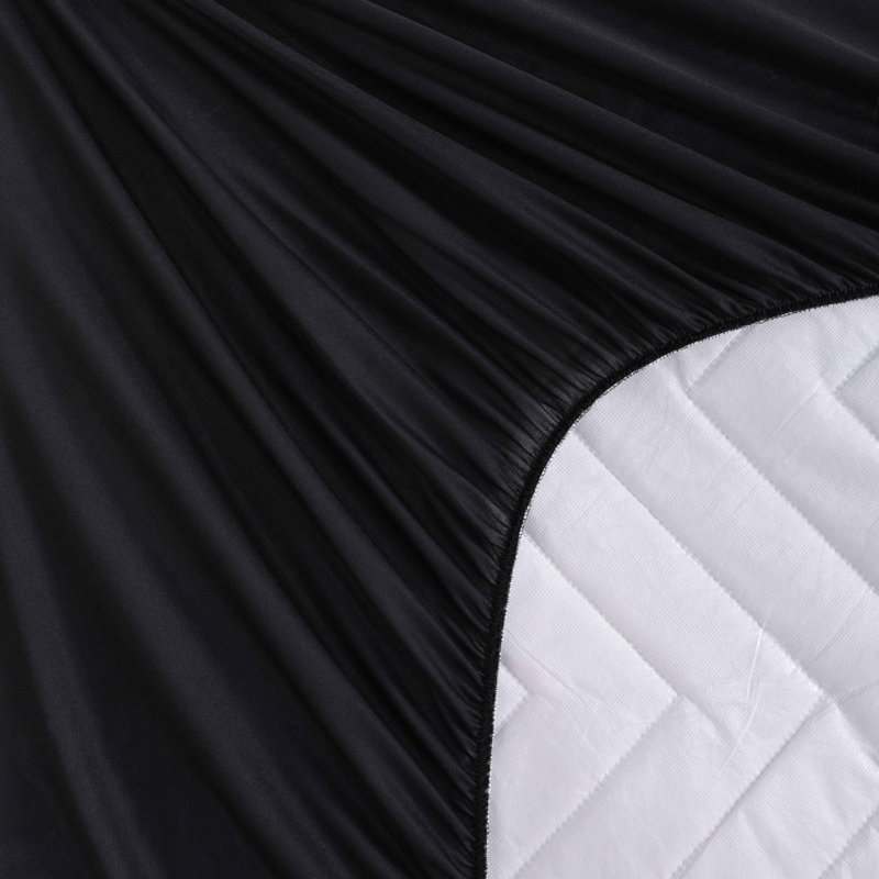 Drap-housse imperméable en coton doux et respirant, Drap-housse très grand californien, Noir