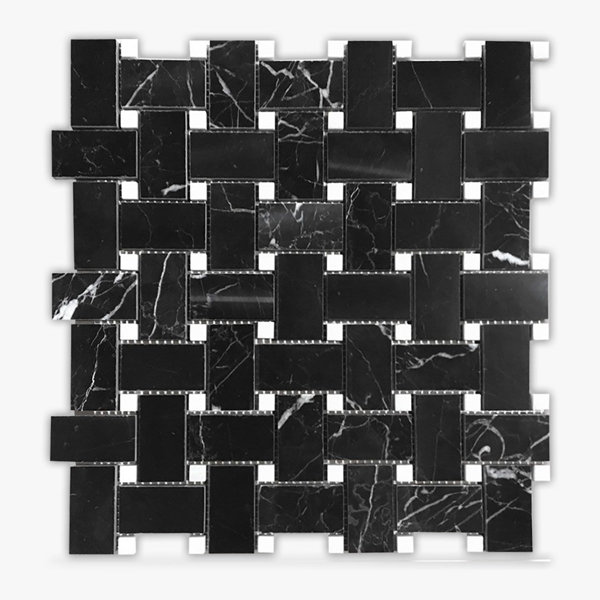 12" x 12" Basket Weave Marble Mosaic Tile