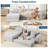 Sectional Sofas | L-Shaped Memory Foam Convertible Sofa Bed, No Assembly, Living Room Apartment | Light Gray | Fabric