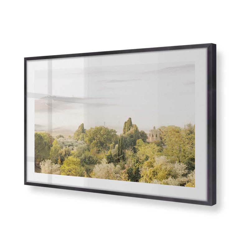 Imprimé voile de la nature, opaque, H 12,25 po x l 15,25 po x P 1,25 po, Cadre simple en zinc patiné