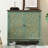 Folger 33" Tall Farmhouse Green Wood Accent Cabinet,Resin,Gold-Accented Sage with Handcrafted 2 Doors