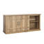 Crédence en bois pour téléviseur de 70 po ou moins avec style rustique, chêne blanc-489612731