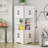 Chamlee  Farmhouse Tall Corner Cabinet, Shower Shelf/ Adjustable Shelves