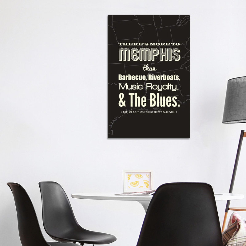 There's More To Memphis - Dark by Benton Park Prints - Wrapped Canvas Print, 101.6 cm H x 66.04 cm W x 1.91 cm D