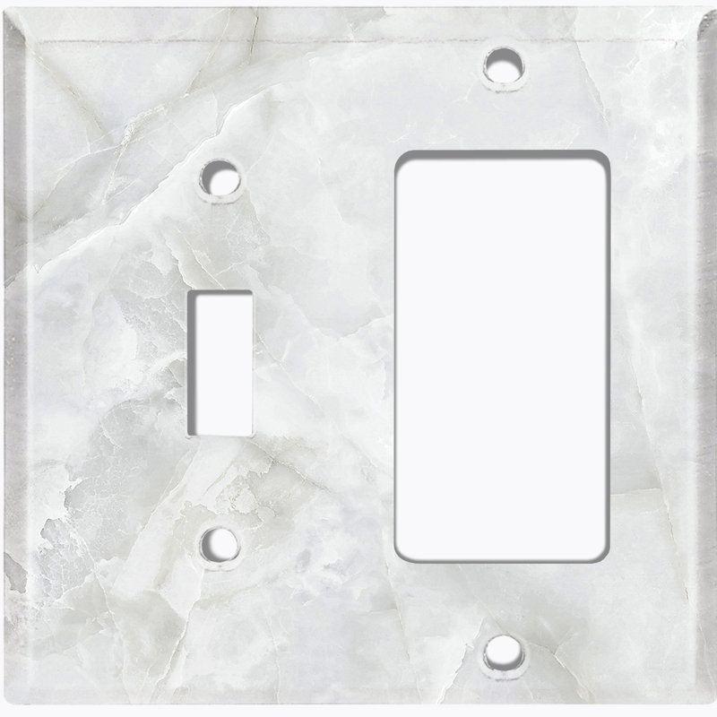 Plaque murale 2 bandes, Gris / blanc