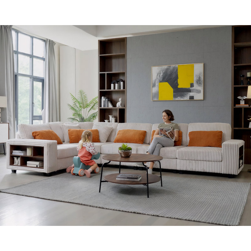Canapé modulaire surdimensionné rembourré 5 pièces Jociah
