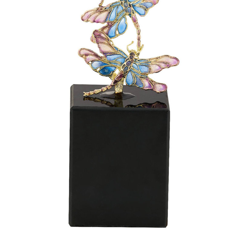 Enamel Dragonfly Sculpture