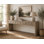 Console d'intérieur à cascade en bois naturel vieilli de 98 po avec cinq tiroirs Lily's Living, mobilier de bureau personnel