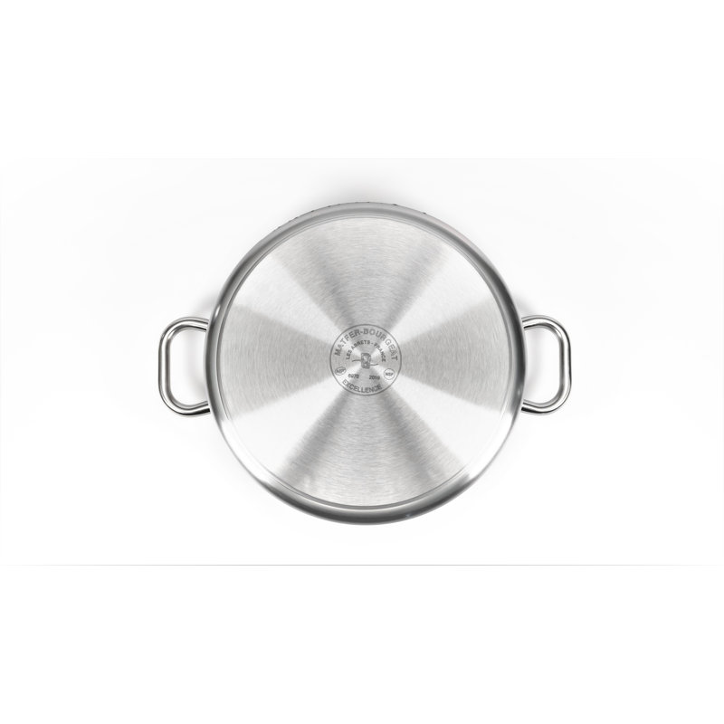 Matfer Bourgeat Excellence Stainless Steel Round Braiser, 17 Qt.