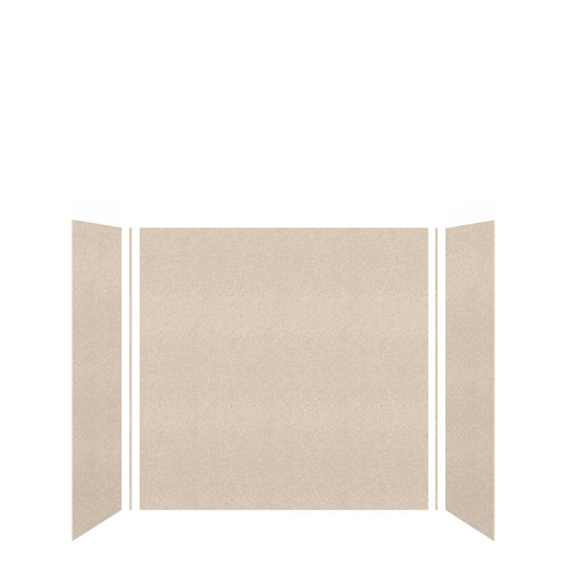 Cashew Velvet 60" x 60" 3-Piece Shower Wall Kit