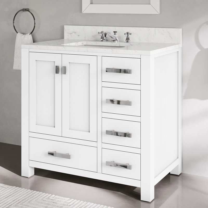 Steve 36'' W Single Vanity, Pure White