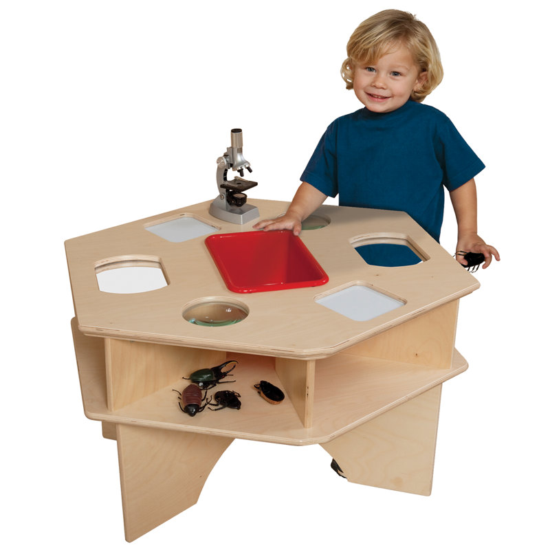 Table de science naturelle avec baignoire Natural Environments Deluxe, Naturel / rouge