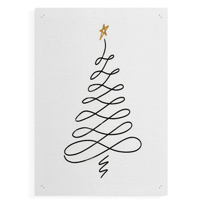 Arbre de Noël III - Impression sur toile seulement - NON CADRE