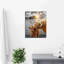 Art mural en toile sans cadre 16 po x 20 po Longhorn