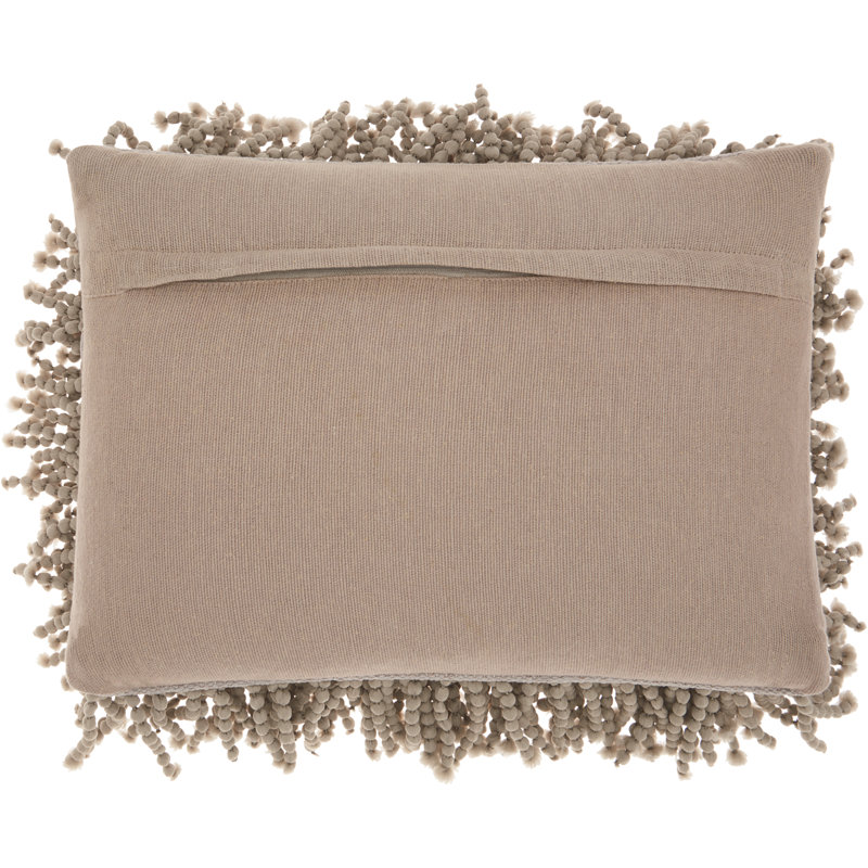 Housse de coussin rectangulaire et insert, Argent