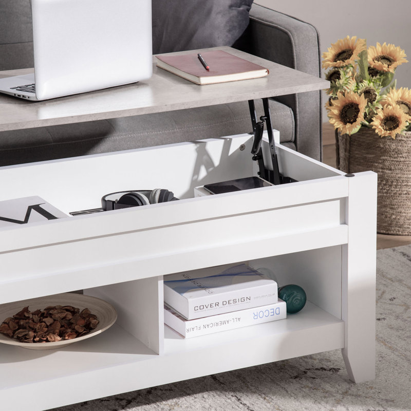 Latitude Run® Miralena Lift Top 4 Legs Coffee Table with Storage ...