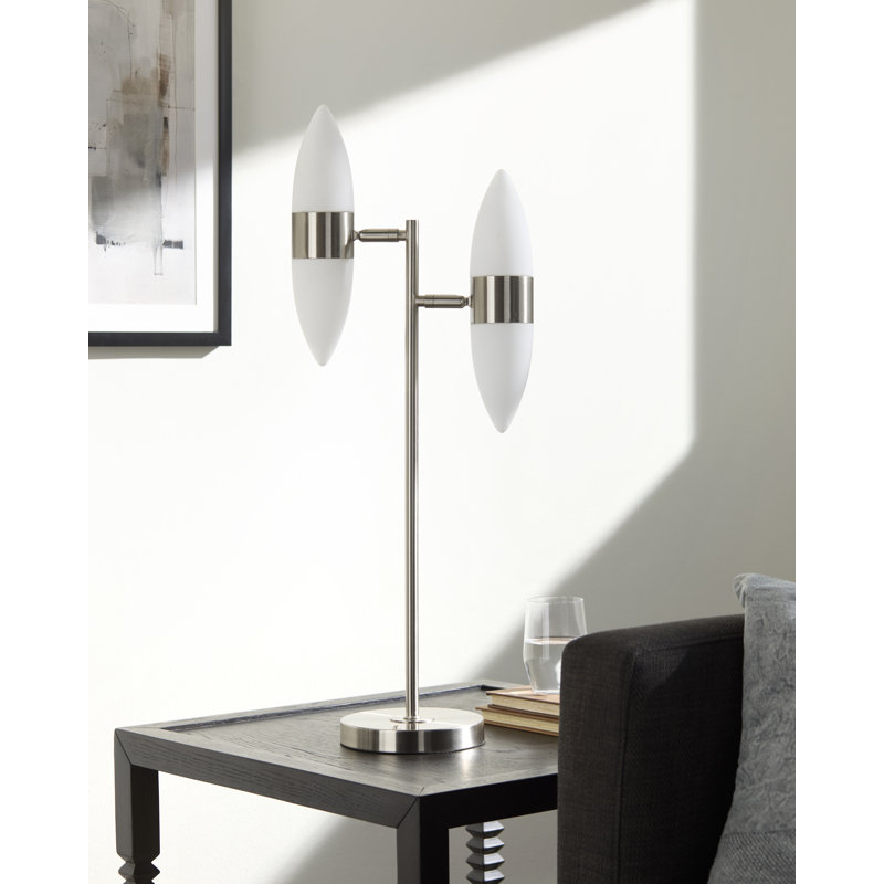 Decize Table Lamp, Silver