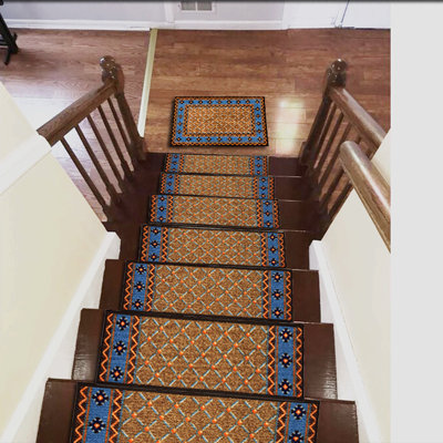 Tapis d'escalier beige Karon