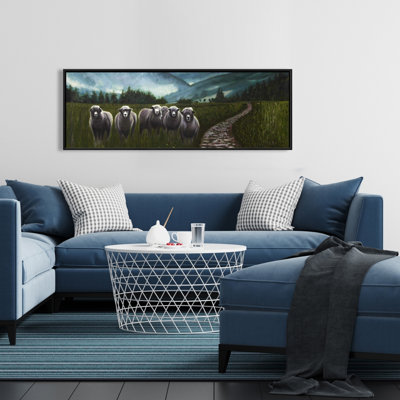 "Mouton dans la campagne" sur toile