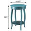 Élégante table d'appoint avec rangement bleu sarcelle - Convient à plusieurs tablettes en bois et rehausse l'apparence de la pièce