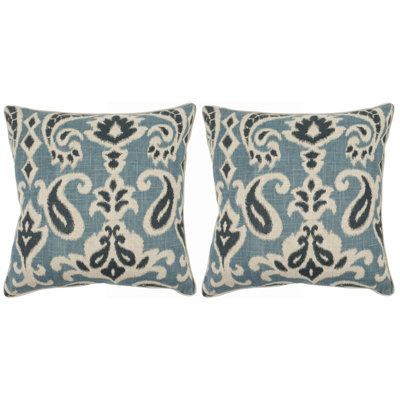 Brian Paisley Feather Linen Reversible Throw Pillow