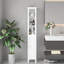 Armoire de salle de bain haute 66,92 po avec tablettes réglables - 1 porte autoportante pour petits espaces, maison, salle de bain, cuisine, salon