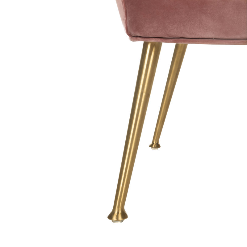 Velvet Armchair, Dusty Rose