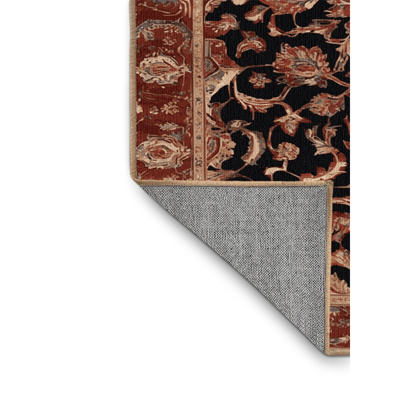 Tapis brun lavable à la machine, Carré 6 pi