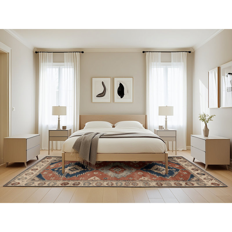 Tapis brun lavable à la machine, Rectangle de 5 pi x 8 pi