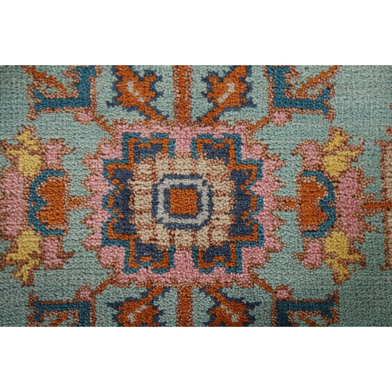 Tapis indien turquoise Oushak 3 x 5