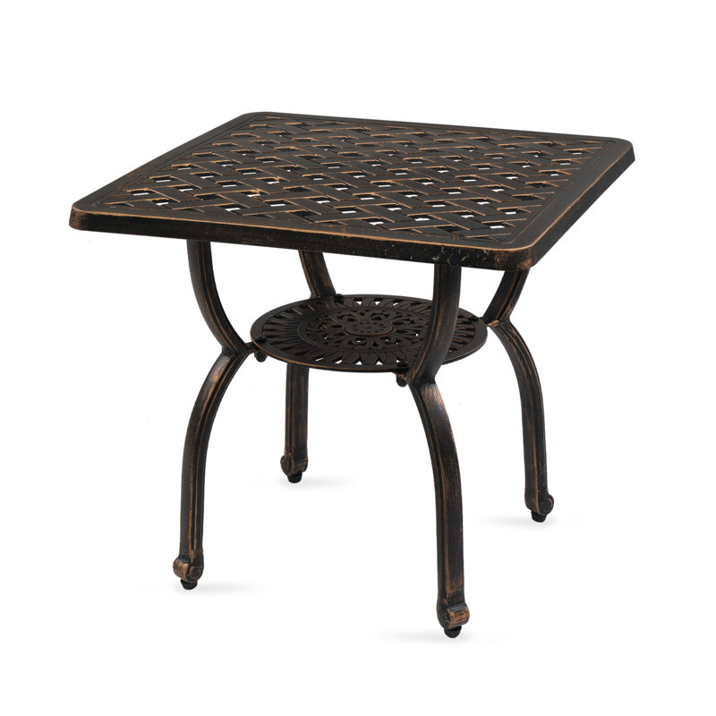 Kiya Square Aluminum Outdoor Side Table